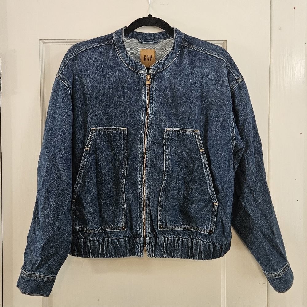 Gap denim bomber